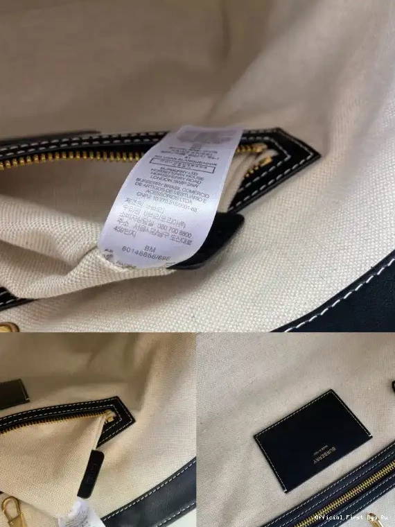Official FirstBag Ru Motif Tote Monogram Leather Medium BURBERRY 0501